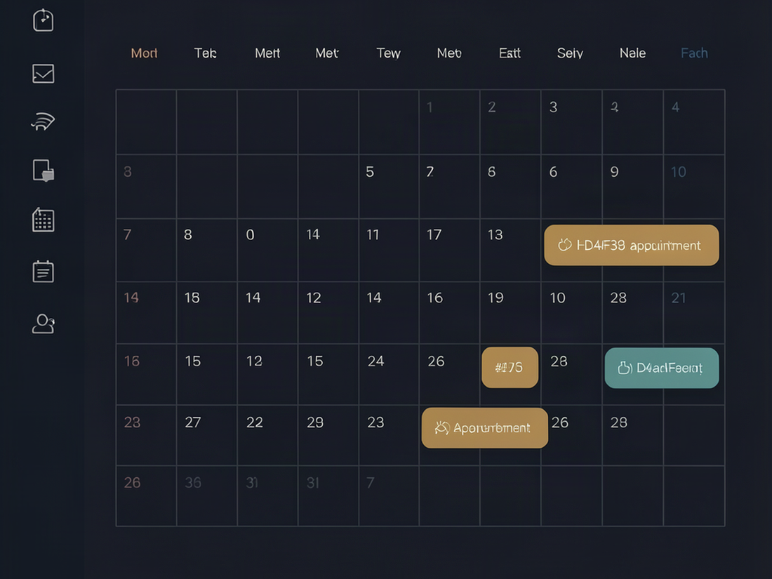 LexFlow calendar showing deadlines and appointments synced from notifications